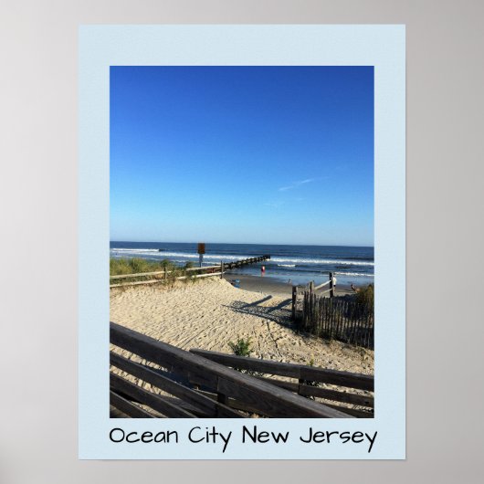 Poster Beach Ocean City New Jersey (Devant)