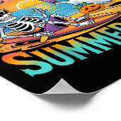Poster Beach Party Halloween Vibes Summerween Skeleton Gh (Coin)