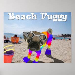 Poster Beach Puggy