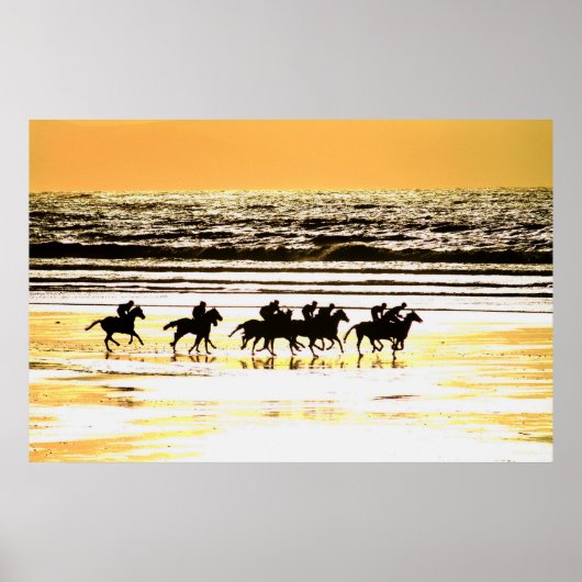 Poster Beach Racing Kerry Irlande (Devant)