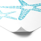 Poster Beach Rehearsal Dinner Starfish Welcome Sign (Coin)