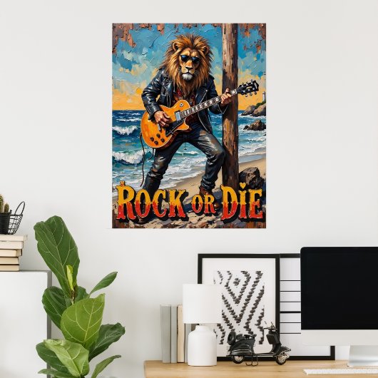 Poster Beach Rocker : Lion (Bureau à domicile)