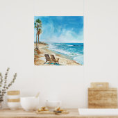 Poster Beach Scene (Cuisine)