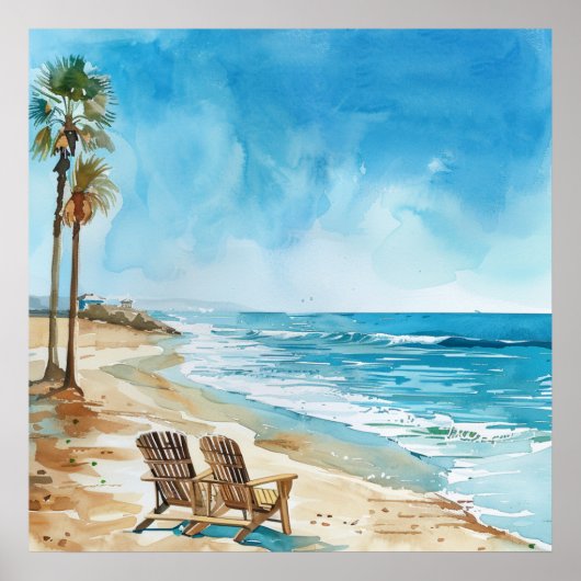 Poster Beach Scene (Devant)