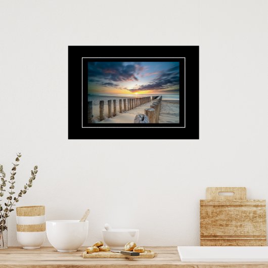 Poster Beach Scene (Cuisine)