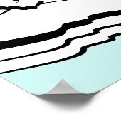 Poster Beach Sea & Turquoise Polka Dot Glasses Salle de b (Coin)