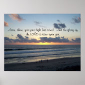 Poster Beach Sunset Arise Isaiah 60:1 Imprimer (Devant)