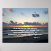 Poster Beach Sunset Isaiah 41:10 Imprimer (Devant)