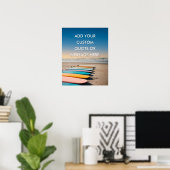 Poster Beach Surfing-Create Your Own Motivational  (Bureau à domicile)