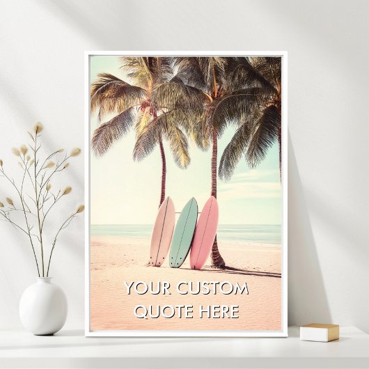 Poster Beach Surfing-Create Your Own Motivational