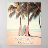 Poster Beach Surfing-Create Your Own Motivational (Devant)