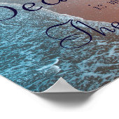 Poster Beach Therapy Dire avec l'eau du littoral bleu (Coin)