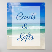 Poster Beach Wedding Ocean Waves Photo Cards & Gifts (Devant)
