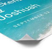 Poster Beach Wedding Ocean Waves Welcome (Coin)