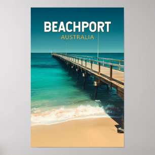 Poster Beachport Australie Travel Art Vintage