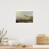 Poster Beachy Head, 1850 (huile sur toile) (Cuisine)