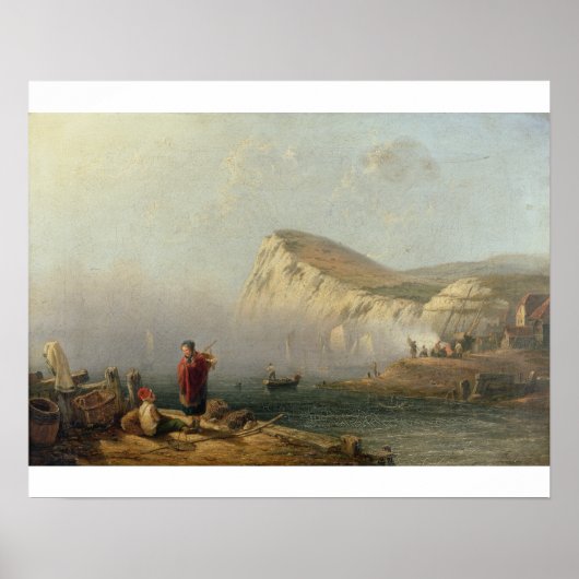 Poster Beachy Head, 1850 (huile sur toile) (Devant)