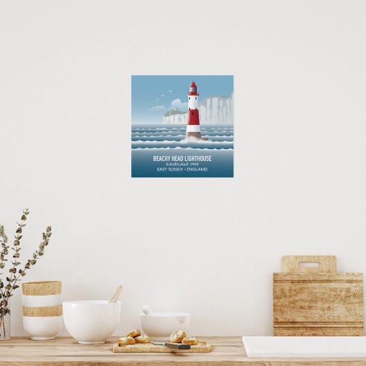 Poster Beachy Head Lighthouse (Cuisine)