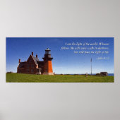 Poster Beacon of Southeast Block Island ( With Words)) (Devant)