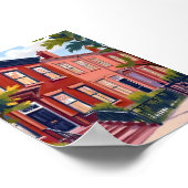 Poster Beacon Street Boston Massachusetts Art (Coin)