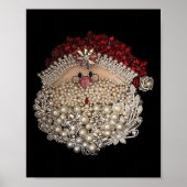 Poster Bead Noël Père Noël Star-gemstone-White-Xmas (Devant)