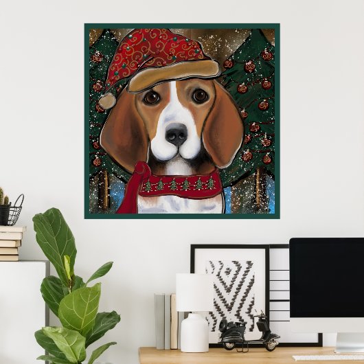 Poster Beagle (Bureau à domicile)
