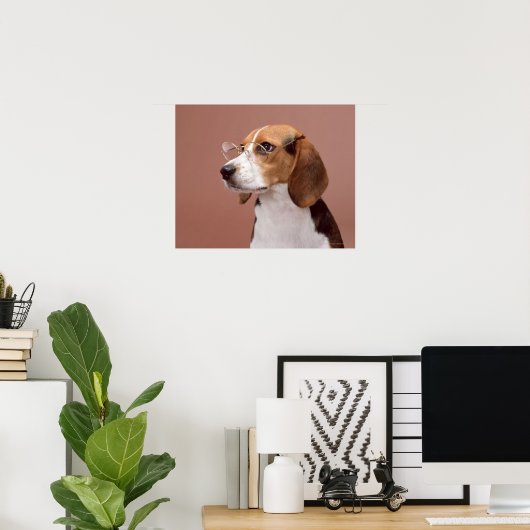 Poster Beagle (Bureau à domicile)
