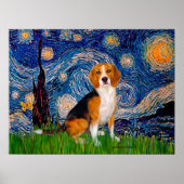 Poster Beagle 7 - Nuit étoilée (Devant)