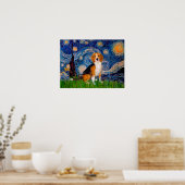 Poster Beagle 7 - Nuit étoilée (Cuisine)