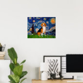 Poster Beagle 7 - Nuit étoilée (Bureau à domicile)