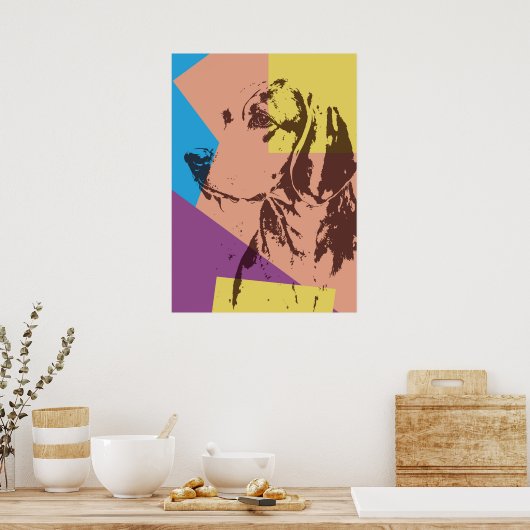 Poster Beagle d'effet Pop Art (Cuisine)