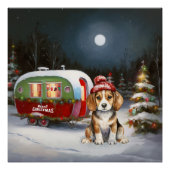 Poster Beagle d'hiver Caravan Christmas Adventure (Devant)