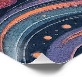 Poster Beagle dog with starry sky and water 001 (Coin)