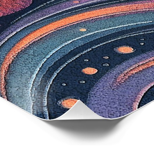 Poster Beagle dog with starry sky and water 001 (Coin)