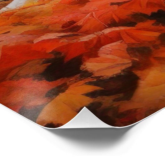 Poster Beagle en automne Leaves automne Inspire (Coin)