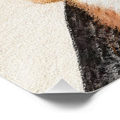 Poster Beagle Hound Dog Peinture Animal Art original (Coin)