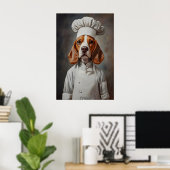 Poster Beagle In Chefs Hat Poster, Pet Poster, Beagle In (Bureau à domicile)