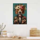 Poster Beagle In Suit Poster, Beagle Portrait, Beagle Oil (Cuisine)