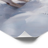 Poster Beagle Laisser Neige Noël (Coin)