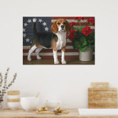 Poster Beagle patriotique (Cuisine)