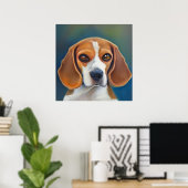Poster Beagle - Portrait de chien (Bureau à domicile)