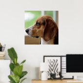 Poster Beagle rêvant éveillé (Bureau à domicile)