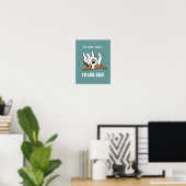 Poster Beagle sans soins - Chien mignon avec texte person (Bureau à domicile)
