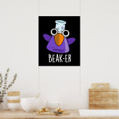 Poster Beak er Funny Chimie Pun Dark BG (Cuisine)