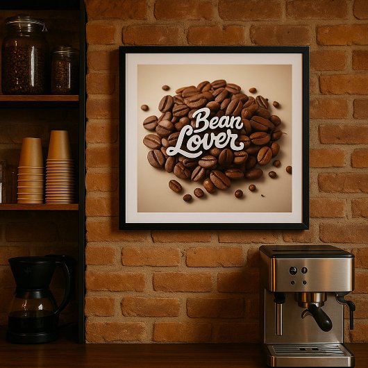 Poster Bean Lover Fèves de café esthétique