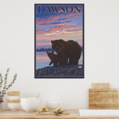 Poster Bear and Cub - Dawson, Alaska (Cuisine)
