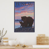 Poster Bear and Cub - Juneau, Alaska (Cuisine)