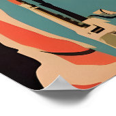 Poster Bear Astronaut Poster, Bear Retro Print, Brown (Coin)