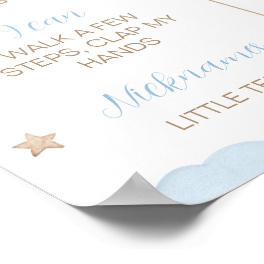 Poster Bear Balloon First Birday Jalon Signal (Coin)