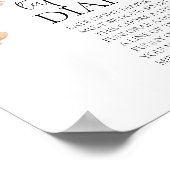 Poster Bear & Bee Baby shower Late Night Diaper (Coin)